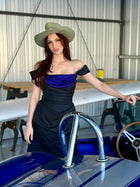 Wool and Purple Silk Charmeuse Dress